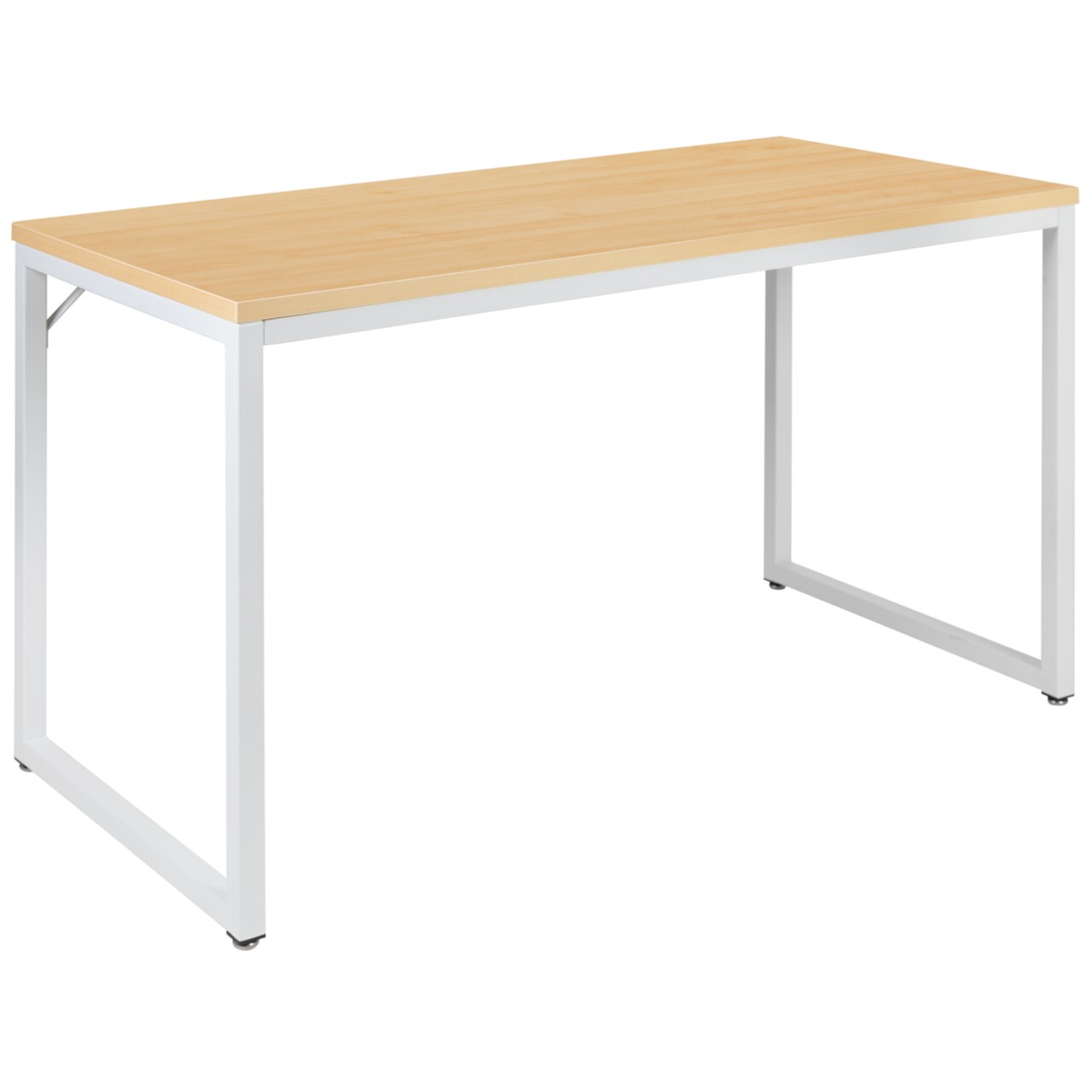 Flash Furniture Tiverton Industrial Modern Desk - Commercial Grade Office Computer Desk and Home Office Desk - 47" Long (Maple and White)